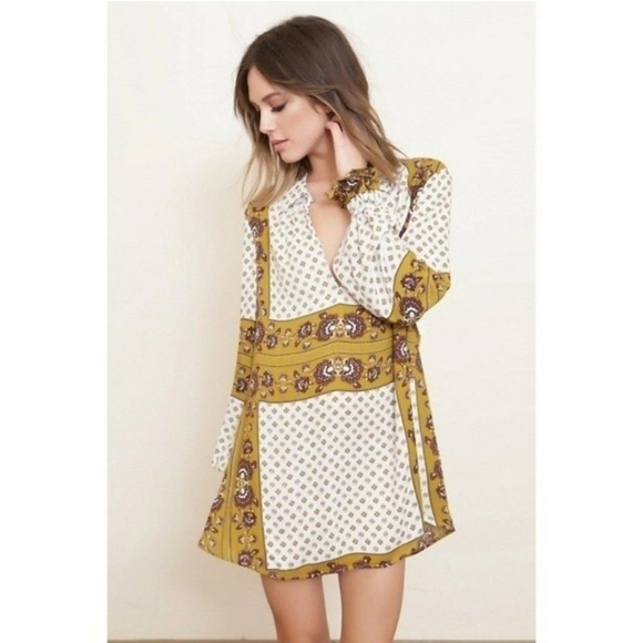 Free People Tops - Free People Dobby Changing Times Tunic Blouse Peasant Boho Womens XS